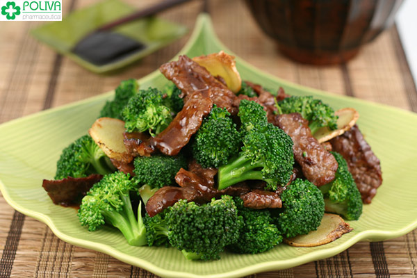 Bông cải xanh xào thịt bò - món ăn tốt cho nam giới.