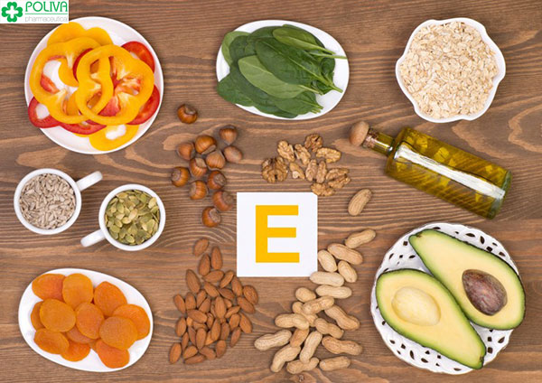 Thực phẩm giàu vitamin E cũng cần được bổ sung