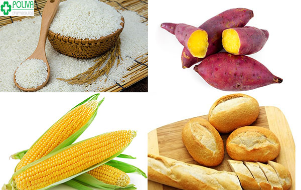 Các chất bột: gạo, khoai, ngô... bổ sung các chất dinh dưỡng cho cơ thể