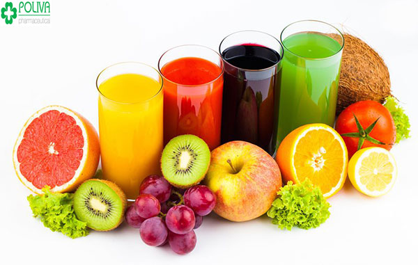Nước ép hoa quả - bổ sung dinh dưỡng các loại vitamin A, E... cho cơ thể mẹ